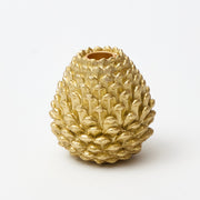 Pair of Golden Pine Cone Candlesticks