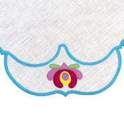 Hand Embroidered Heirloom Petals Placemats 16" round (Set of 4)
