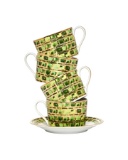 Tea Cup and Saucer Jade Green (set of 4)