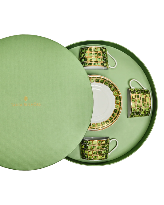 Tea Cup and Saucer Jade Green (set of 4)