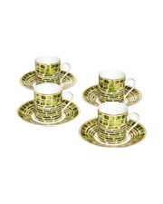 Espresso Cup and Saucer Jade Green (set of 4)