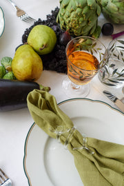 Botanica Glass Flower Napkin Rings (Set of 4), Clear