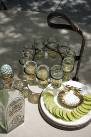 Tequilero 10-Piece Tequila Shot Set with Marble Cutting Board