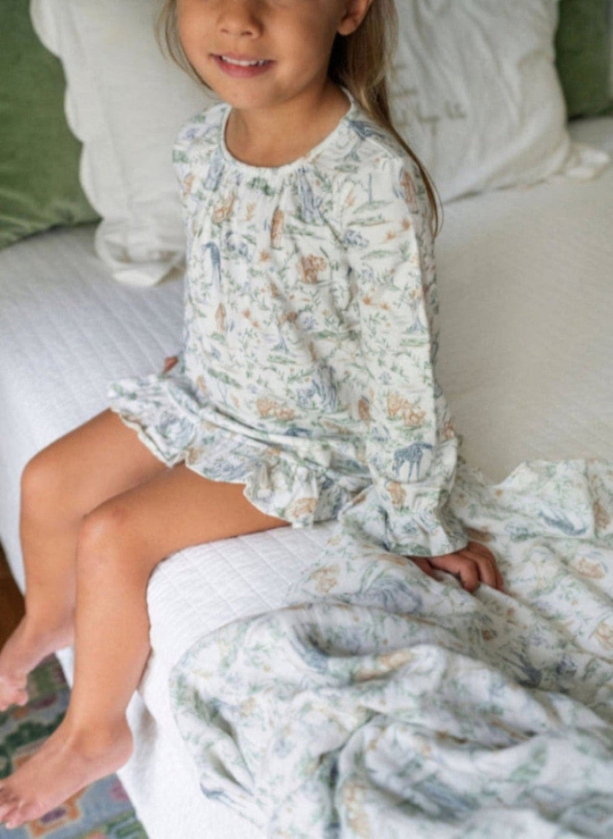 Girls' Sunday Morning Organic Cotton Lounge Dress