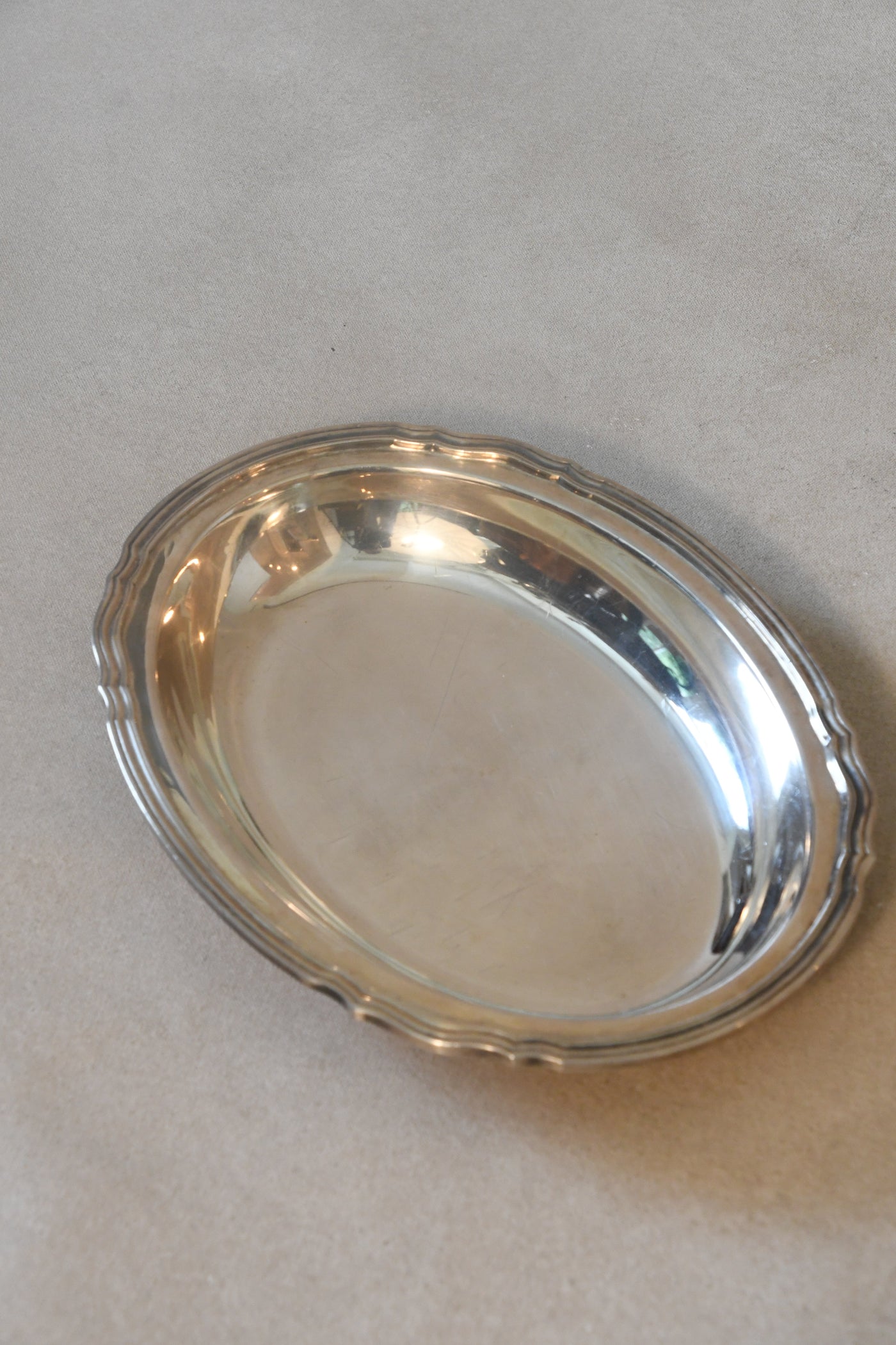 Vintage Christofle Oval Scalloped Tray
