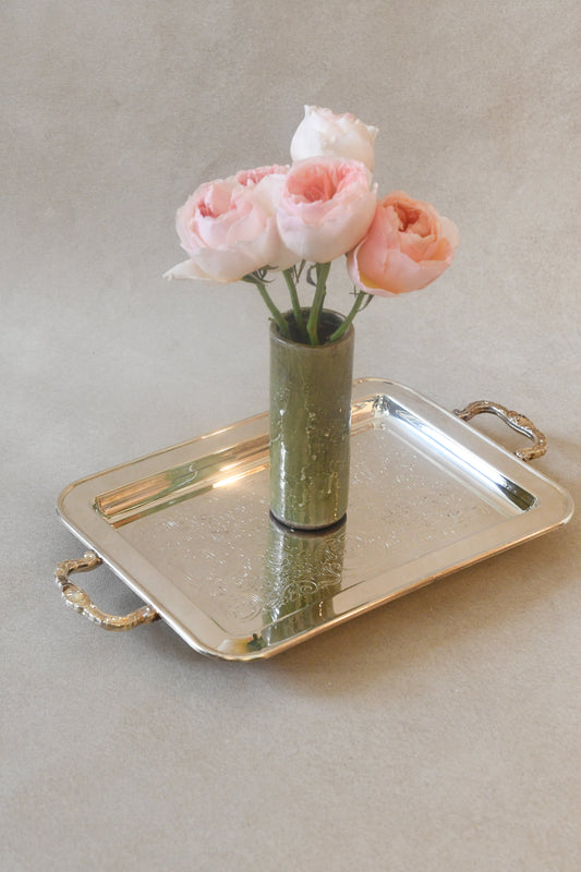 Vintage Silver plated Tray with Dual Handle