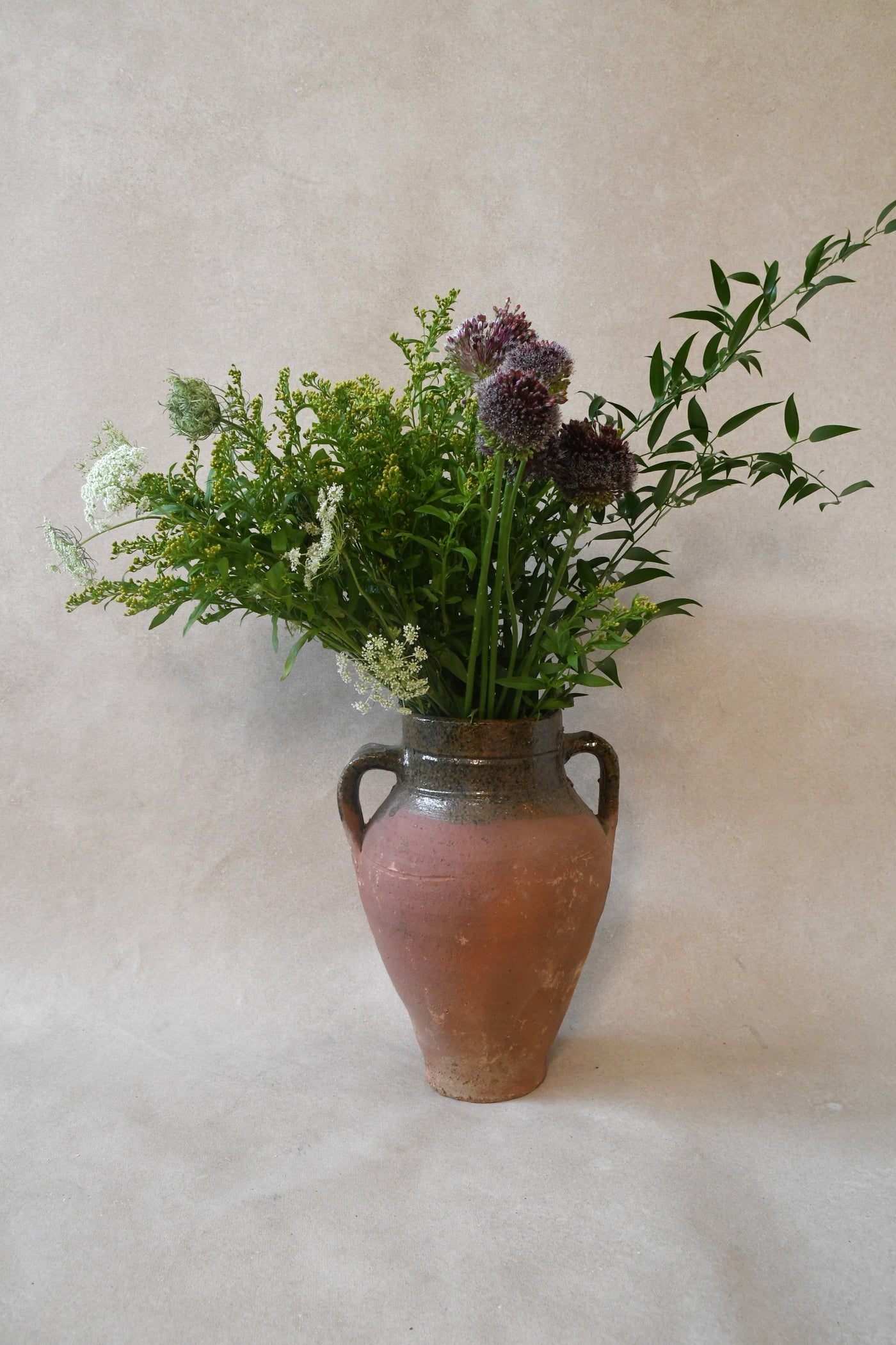 Antique Mediterranean Olive Jar - Dual Handle