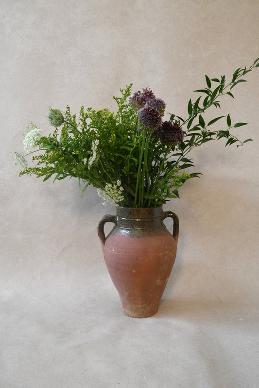 Antique Mediterranean Olive Jar - Dual Handle