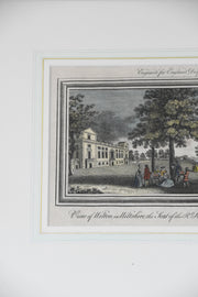 18th Century Hand Colored Print of Wilton House