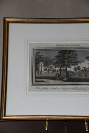 18th Century Hand Colored Print of Wilton House