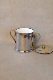 Vintage Italian Silverplate & Brass Ice Bucket