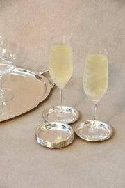 Vintage Christofle Silver Cocktail Coasters - Set of 6