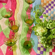 Lily green handblown water glass (set of 4)