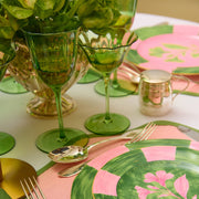 Lily green handblown water glass (set of 4)