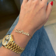 Pavé Script Name/Initial Bracelet