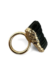 Black Tourmaline Napkin Rings (Set of 2)
