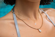 Triplet Pear Pierced Diamond Necklace