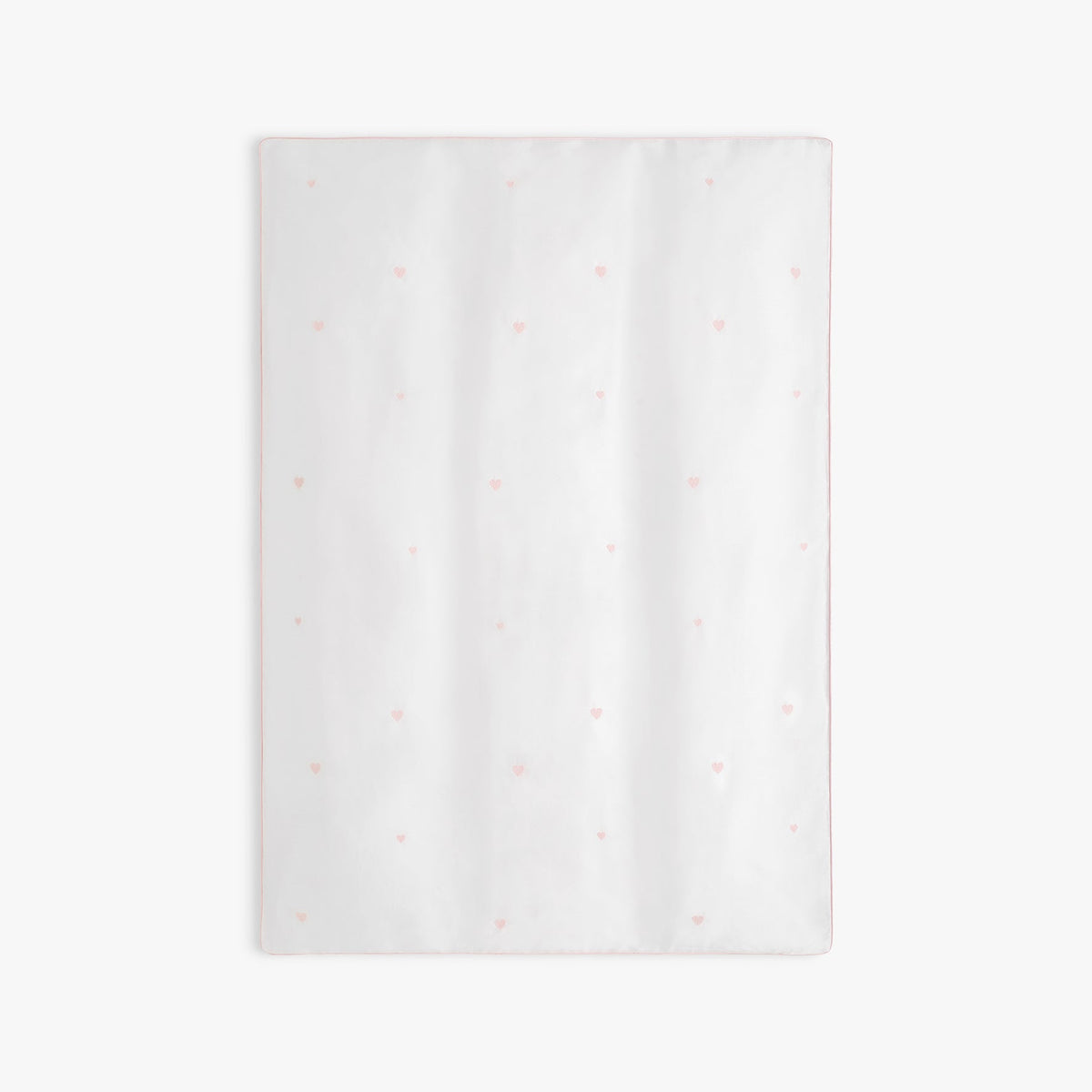 Embroidered Hearts Baby Duvet - Pink