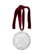 Etched Star Glass Christmas Bauble by Issy Granger