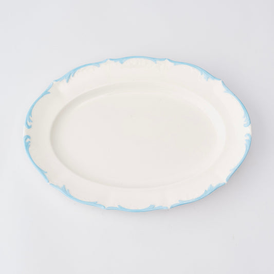 Art Deco Blue and White Vintage Serving Plate