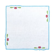 Hand Embroidered Heirloom Petals Napkins 18" x 18" (Set of 4)