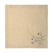 Hand Embroidered Floral Fresco Napkins 18" x 18" (Set of 4)
