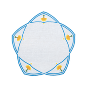 Hand Embroidered Heirloom Petals Placemats 16" round (Set of 4)