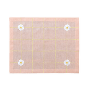 Hand Embroidered Trellis Placemats 14" '18" (Set of 4)