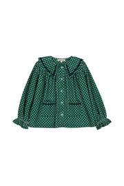 Flo Blouse in Mint Dots