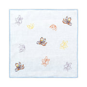 Hand Embroidered Floral Fresco Napkins 18" x 18" (Set of 4)