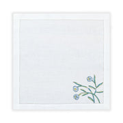 Hand Embroidered Floral Fresco Napkins 18" x 18" (Set of 4)