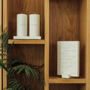 Set of Terrazzo Candle Holders for Shabbat with matching tray - Stone Glow Series