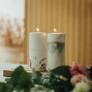 Artisanal Shabbat Candle Holder Set from Concrete - Flow Series