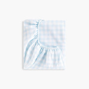Picnic Gingham Crib Sheet - Blue