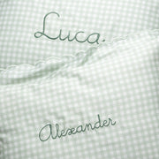 Picnic Gingham Toddler Pillow - Green