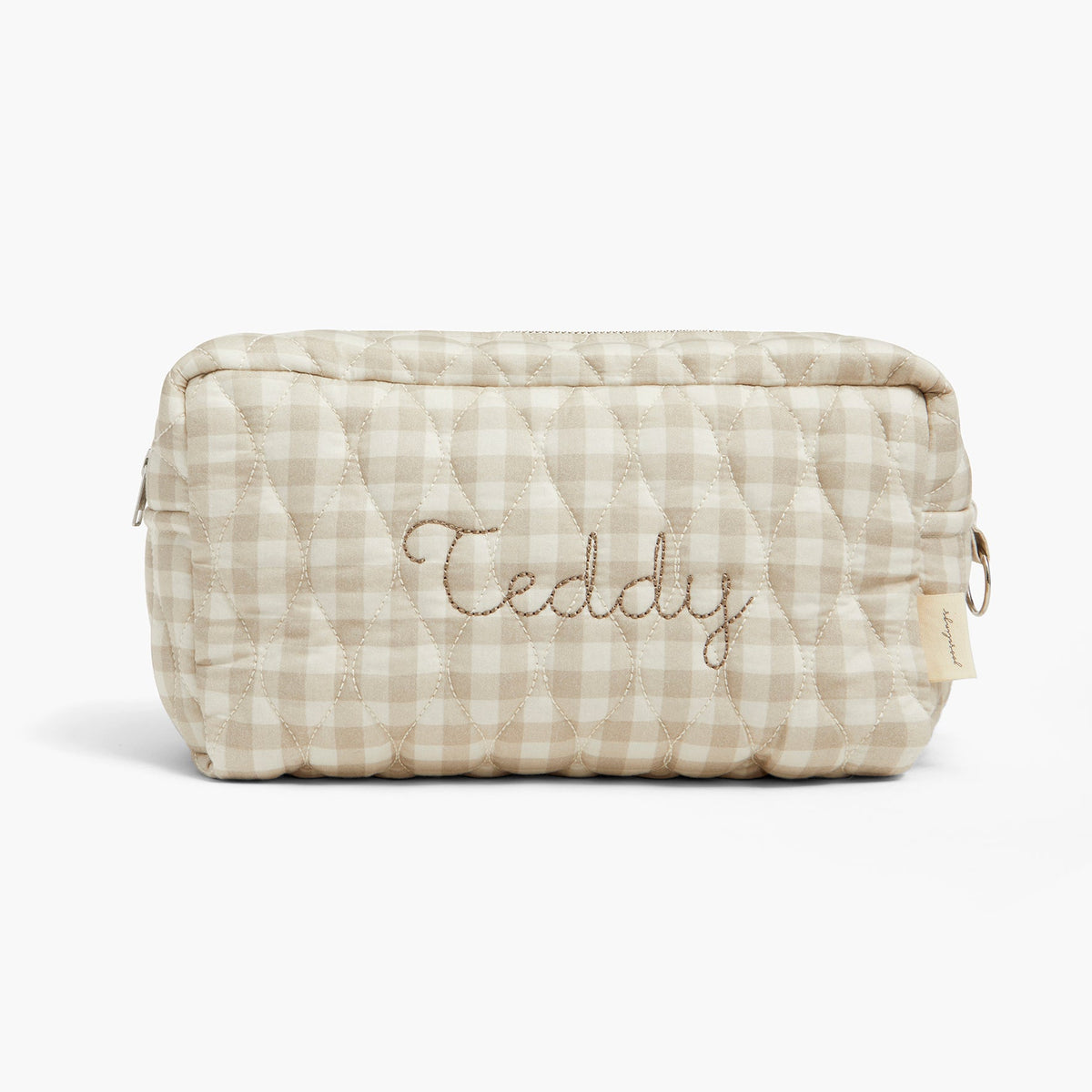 Toiletry Pouch - Beige Gingham