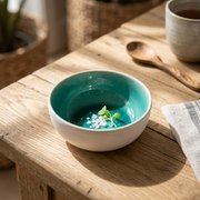 Midori Handcrafted Ceramic Mixer Bowl - Set Of 2 - 5x5x2.5 Inches