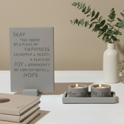 Concrete Shabbat Candle Set & Blessing – Pure Line Series
