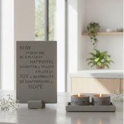Concrete Shabbat Candle Set & Blessing – Pure Line Series