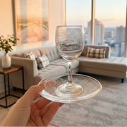 Elegant Glass Kiddush Cup for Shabbat – Jerusalem Glass Series