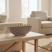 Creative Chanukah Menorah Made of Real Concrete with a Clean Design - GLAM Series