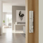 Natural Concrete Mezuzah Case in Soft Gray | Street