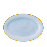 Golden Ash Blue Oval Rim Platter