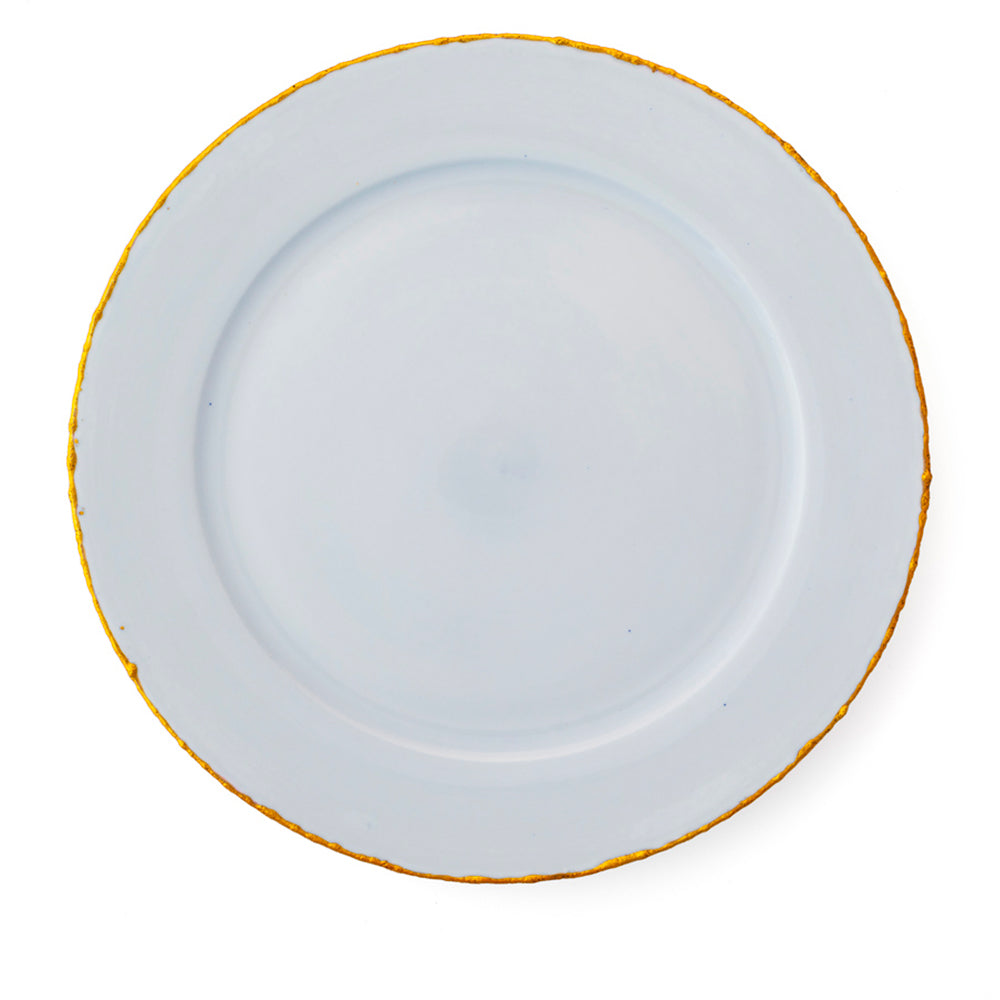 Golden Ash Blue Rim Charger