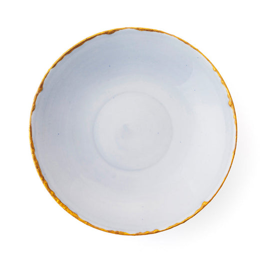 Golden Ash Blue Soup Coupe Plate