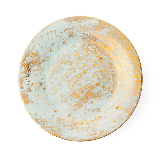 Golden Ash Mint Dessert Rim Plate