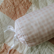 Picnic Gingham Bolster Pillow - Pink