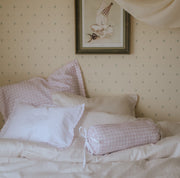 Embroidered Hearts Toddler Pillow - Pink