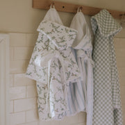 Picnic Gingham Children's Hooded Towel - Green