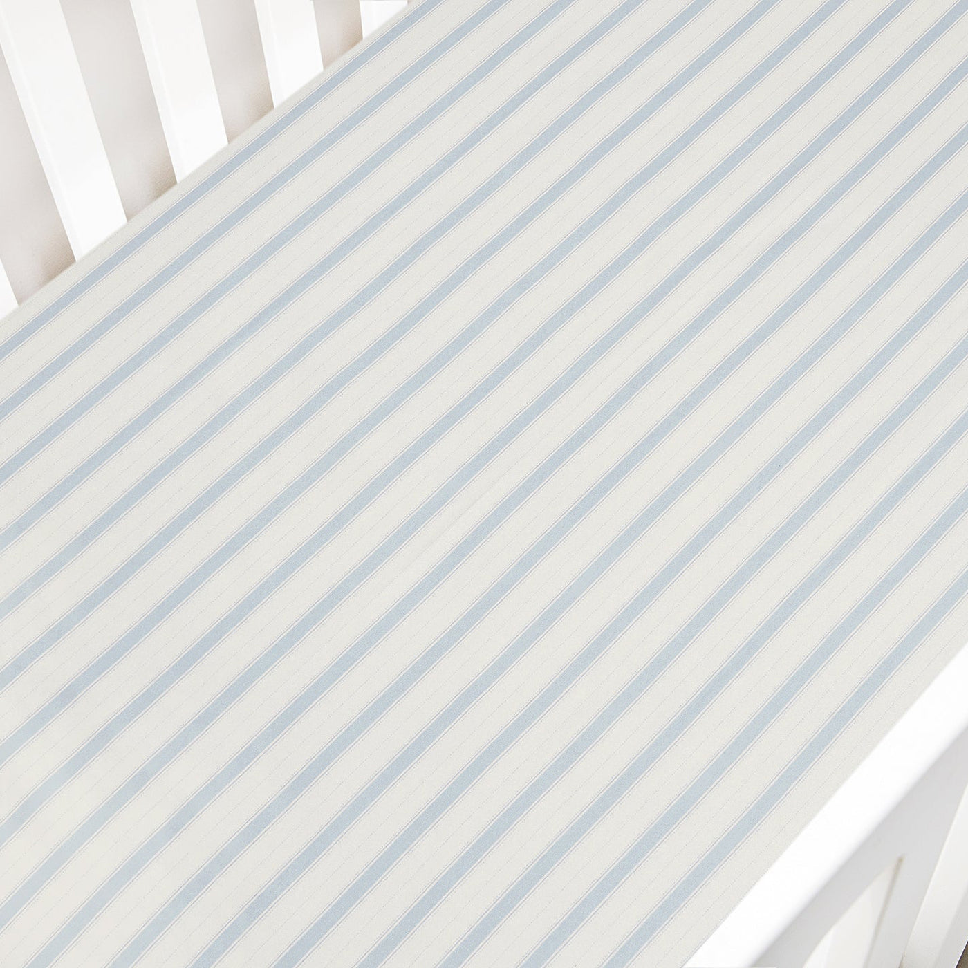 Seaside Stripes Crib Sheet - Ocean